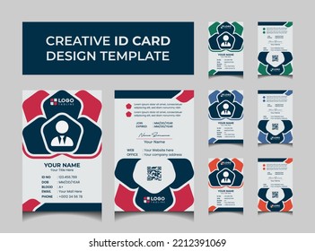 Plantilla de diseño de tarjeta de identificación moderna creativa
