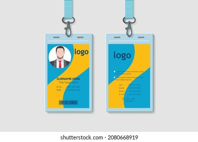 Creative Modern Id Card Template Vertical Stock Vector (Royalty Free ...