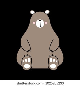 Creative modern illustration of bear