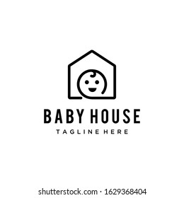Creative Modern illustration house for health care baby Logo design