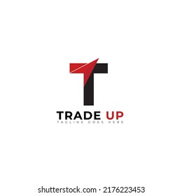 Creative modern illustration letter T alphabet trade business logo design template