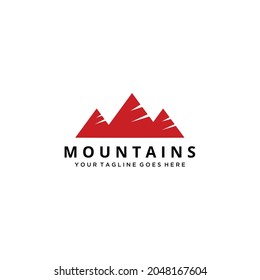 Creative modern Illustration Simple Mountain Logo Design Vector
