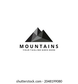 Creative modern Illustration Simple Mountain Logo Design Vector