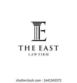 Creative modern initial E law firm logo symbol template