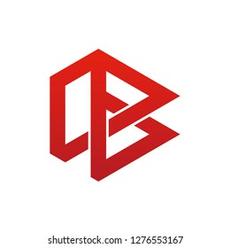 Creative modern initial letter B abstract design concept