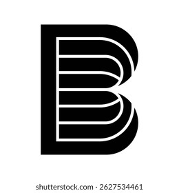 Creative And Modern Initial Letter B Logo Design.