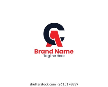 Creative modern initial letter CA logo vector