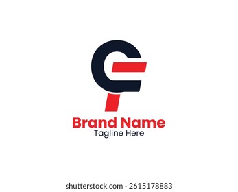 Creative modern initial letter CF logo vector