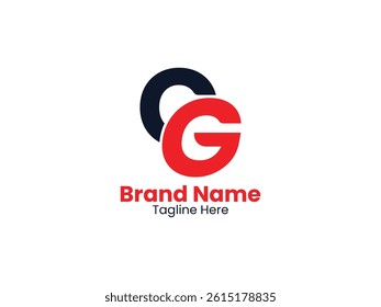 Creative modern initial letter CG logo vector