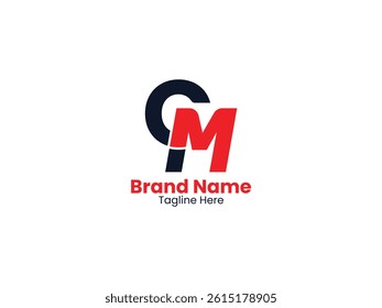 Creative modern initial letter CM logo vector
