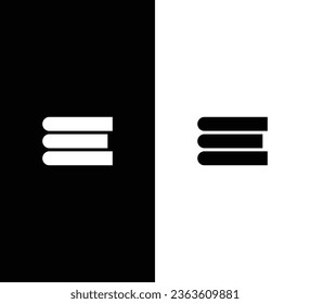 Creative Modern Initial Letter E Logo. White Logo on Black Background. Usable for Business Logos. Flat Vector Logo Design Template Element