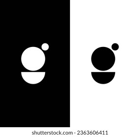 Creative Modern Initial Letter G Logo. White Logo on Black Background. Usable for Business Logos. Flat Vector Logo Design Template Element