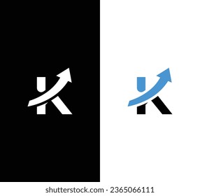 Creative Modern Initial Letter K Logo. Black and White Logo. Usable for Business Logos. Flat Vector Logo Design Template Element