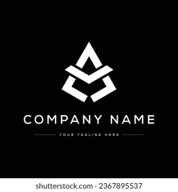 Creative Modern Initial Letter A Logo. Black and White Logo. Usable for Business Logos. Flat Vector Logo Design Template Element