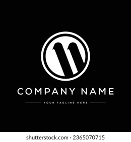 Creative Modern Initial Letter M Logo. Schwarz-Weiß-Logo. Für Firmenlogos geeignet. Flaches Vectorlogo-Design-Vorlagenelement