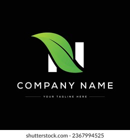Creative Modern Initial Letter N Logo. Black and White Logo. Usable for Business Logos. Flat Vector Logo Design Template Element