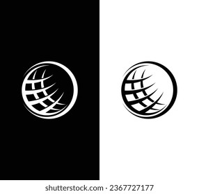 Logo De La Carta Inicial Creativa Moderna. Logo en blanco y negro. Usable para logotipos de empresas. Elemento de plantilla de diseño de logotipo de vectores planos