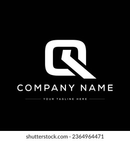 Creative Modern Initial Letter Q Logo. Black and White Logo. Usable for Business Logos. Flat Vector Logo Design Template Element