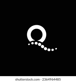Creative Modern Initial Letter Q Logo. Black and White Logo. Usable for Business Logos. Flat Vector Logo Design Template Element