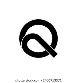 Creative Modern Initial Letter Q Logo. Black and White Logo. Usable for Business Logos. Flat Vector Logo Design Template Element