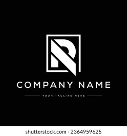 Creative Modern Initial Letter R Logo. Black and White Logo. Usable for Business Logos. Flat Vector Logo Design Template Element