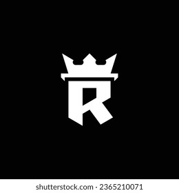 Creative Modern Initial Letter R Logo. Black and White Logo. Usable for Business Logos. Flat Vector Logo Design Template Element