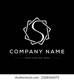 Creative Modern Initial Letter S Logo. Black and White Logo. Usable for Business Logos. Flat Vector Logo Design Template Element
