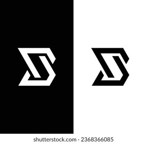 Creative Modern Initial Letter S Logo. Black and White Logo. Usable for Business Logos. Flat Vector Logo Design Template Element