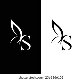 Creative Modern Initial Letter S Logo. Black and White Logo. Usable for Business Logos. Flat Vector Logo Design Template Element