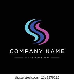 Creative Modern Initial Letter S Logo. Black and White Logo. Usable for Business Logos. Flat Vector Logo Design Template Element