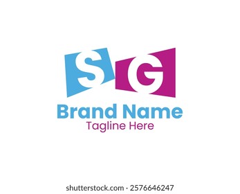 Creative modern initial letter SG logo vector