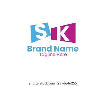 Creative modern initial letter SK logo vector