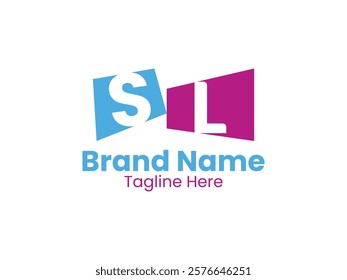 Creative modern initial letter SL logo vector