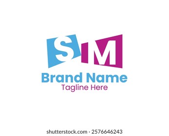 Creative modern initial letter SM logo vector