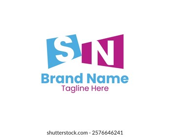 Creative modern initial letter SN logo vector