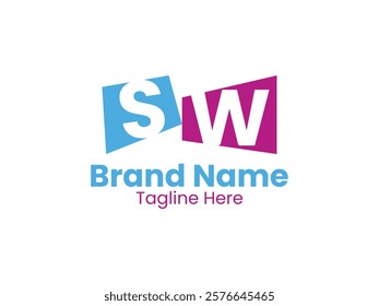 Creative modern initial letter SW logo vector