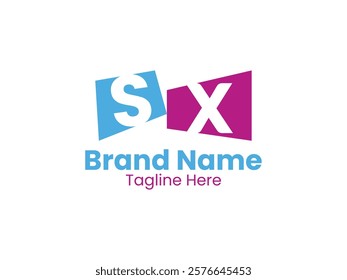 Creative modern initial letter SX logo vector