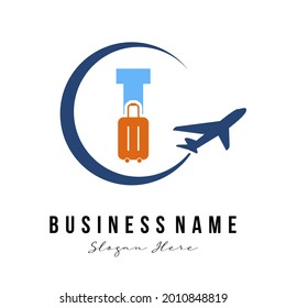 Creative Modern Initial I Letter Travel Agency, Transportation, Trip, Vacation, Tour service company. Traveler Business Logo Concept