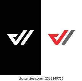 Creative Modern Initial Letter W Logo. White Logo on Black Background. Usable for Business Logos. Flat Vector Logo Design Template Element