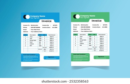 Creative And Modern Invoice Design 