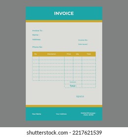 Creative Modern Invoice Design Template