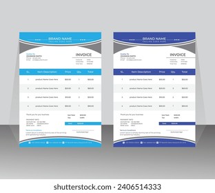 Creative and modern invoice template design