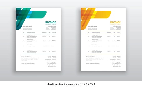 creative modern invoice template for your business