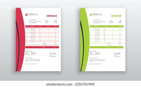 creative modern invoice template for your business