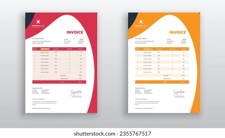 creative modern invoice template for your business