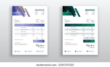 creative modern invoice template for your business
