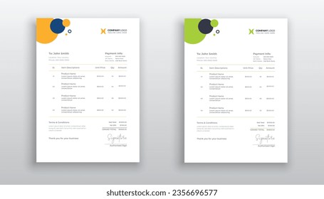 creative modern invoice template for your business