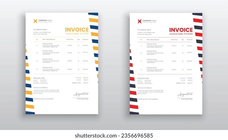 creative modern invoice template for your business