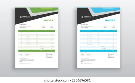 creative modern invoice template for your business