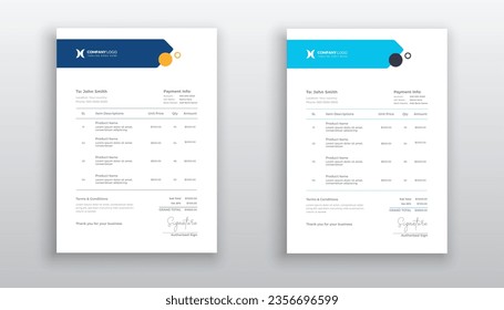 creative modern invoice template for your business